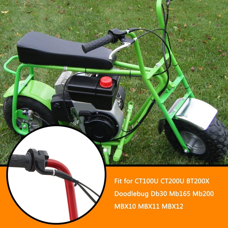 HOLATO 50'' Throttle Cable for Predator 212cc 6.5hp Coleman CT100U CT200U BT200X Baja Warrior Doodlebug Db30 Mb165 Mb200 MOTOVOX MBX10 MBX11 MBX12 Mini Bike 50cc 110cc 125cc Pit Dirt Bike Moto Black - Image 2